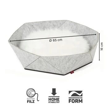 Canadian Cat Company Filz-Katzenkorb Zoey Hellgrau â Bild 7