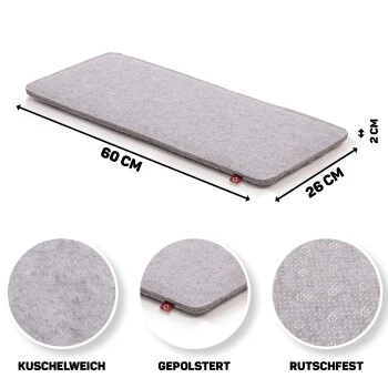 Canadian Cat Company Filzmatte Für Fensterbank Hellgrau S – Bild 2