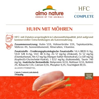 Almo Nature Almo Complete HFC Huhn Mit Möhren 24x70 G â Bild 2