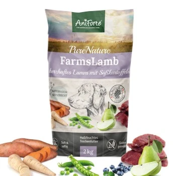Aniforte Trockenfutter FarmsFamb - Herzhaftes Lamm Mit Süsskartoffeln 2 Kg