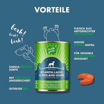Irish Pure 12x Nassfutter Atlantik-Lachs – Bild 2