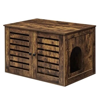 FEANDREA Katzenklo Mit TĂŒr Vintagebraun