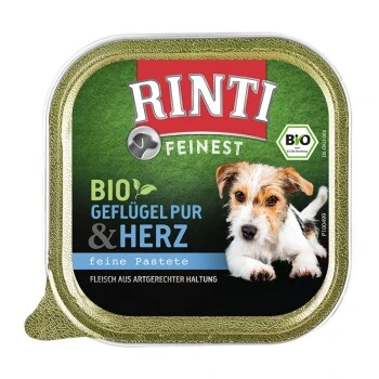 RINTI Feinest Bio GeflĂŒgel Pur & Herz 11x150 G
