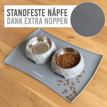 KaraLuna Napfunterlage Aus Silikon 60x40 Cm Geschwungen Grau – Bild 3