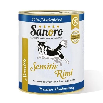 Sanoro Sensitiv Rind Mit BIO-GemĂĽse 6x800g