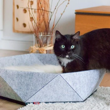 Canadian Cat Company Filz-Katzenkorb Zoey Hellgrau â Bild 4