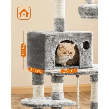 FEANDREA Kratzbaum 143cm Rauchgrau Hellgrau â Bild 6