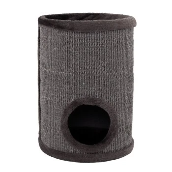 Lionto 50cm Kratztonne Mit Sisal Kratzturm Grau – Bild 5