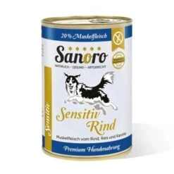 Sanoro Sensitiv Rind Mit BIO-GemĂĽse - 12x400g