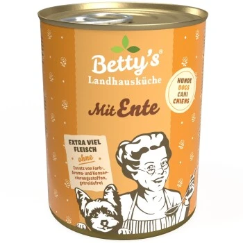 Betty's Landhausküche Mit Ente 6 X 400g Für Hund