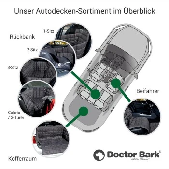 Doctor Bark Autoschondecke Rückbank 2-Sitz Prodtest Grau S – Bild 6
