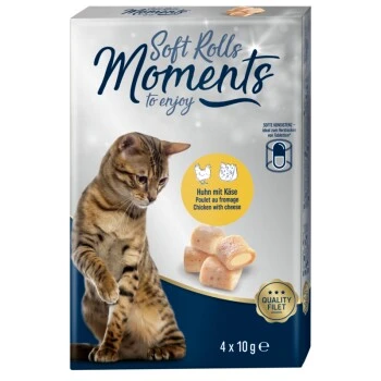 MOMENTS Soft Rolls 6x4x10g Huhn & KĂ€se
